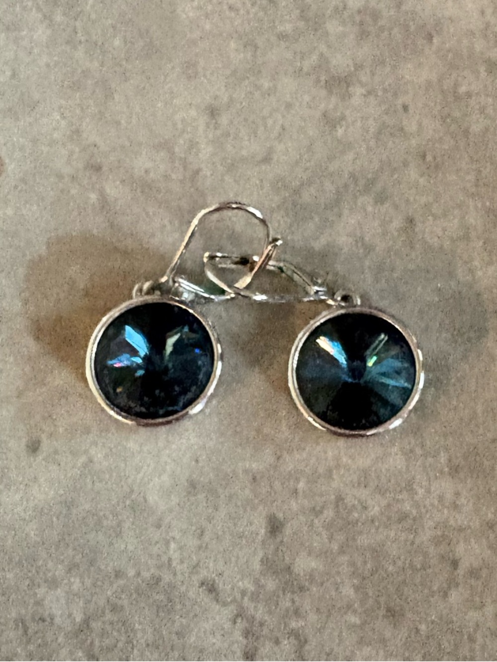 Touchstone Crystal Montana Blue Lulu Earrings - Women Jewelry